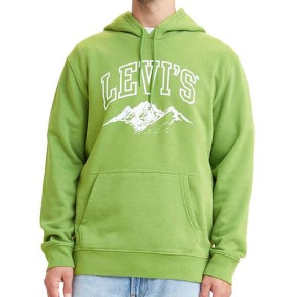 Levi's Graphic Hoodie Athletic Scenic Logo in Green NWT Size Small - Picture 1 of 8